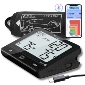 Mesurez votre tension artérielle avec précision grâce au VitaeChek P2 Pro, recommandé par les cardiologues.
