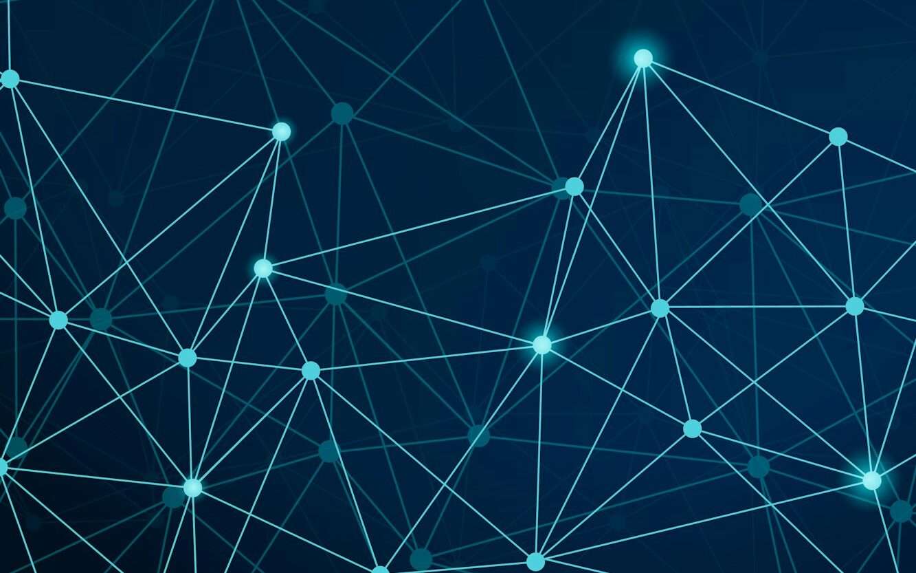 Blue network patterned background