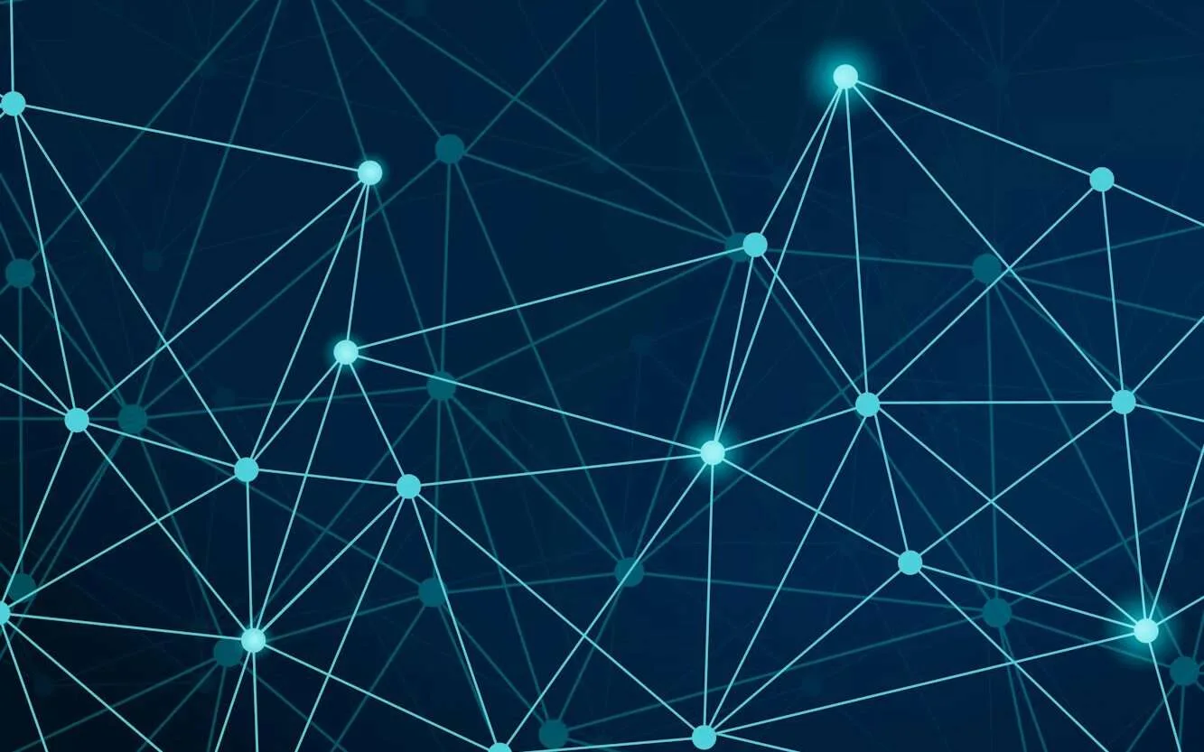 Blue network patterned background